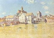 Alfred Sisley Brucke von Moret in der Morgensonne oil painting artist